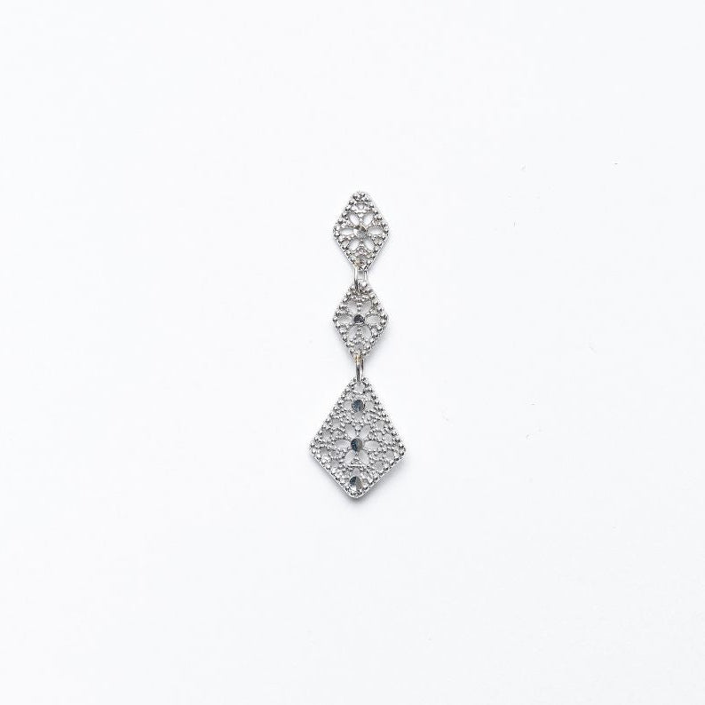 ORECCHINI PENDENTI GEOMETRICI IN ARGENTO TRIPLE SHAPE