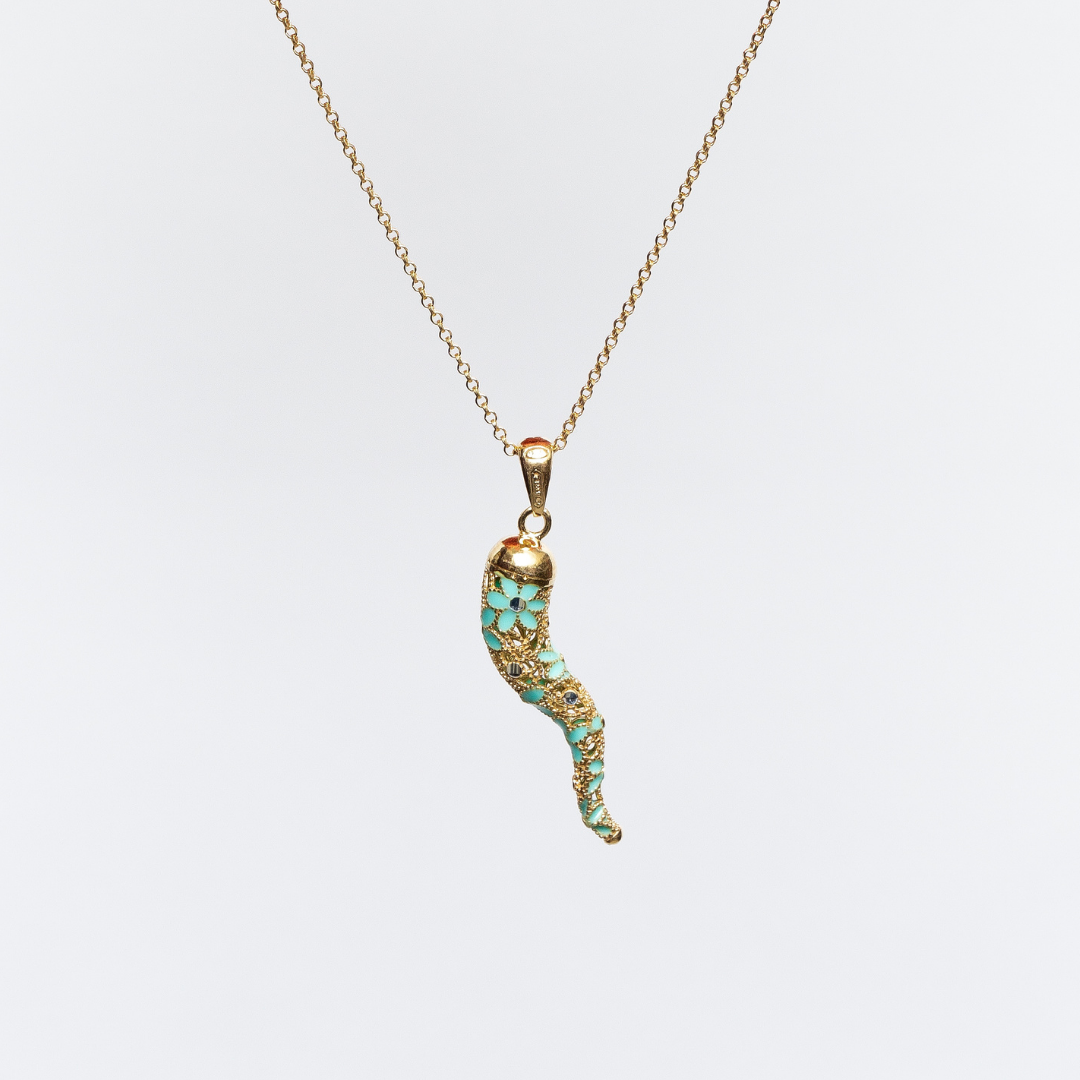 COLLANA CORNETTO IN ARGENTO "DON'T HEX ME"