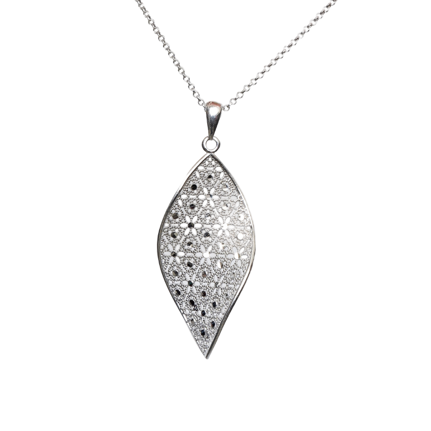 COLLANA FOGLIA IN ARGENTO "STAY SOFT"