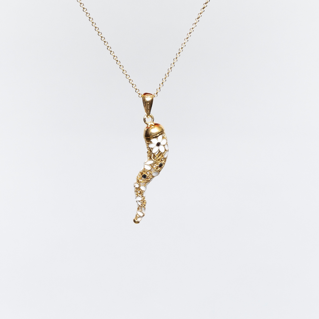 COLLANA CORNETTO IN ARGENTO "DON'T HEX ME"