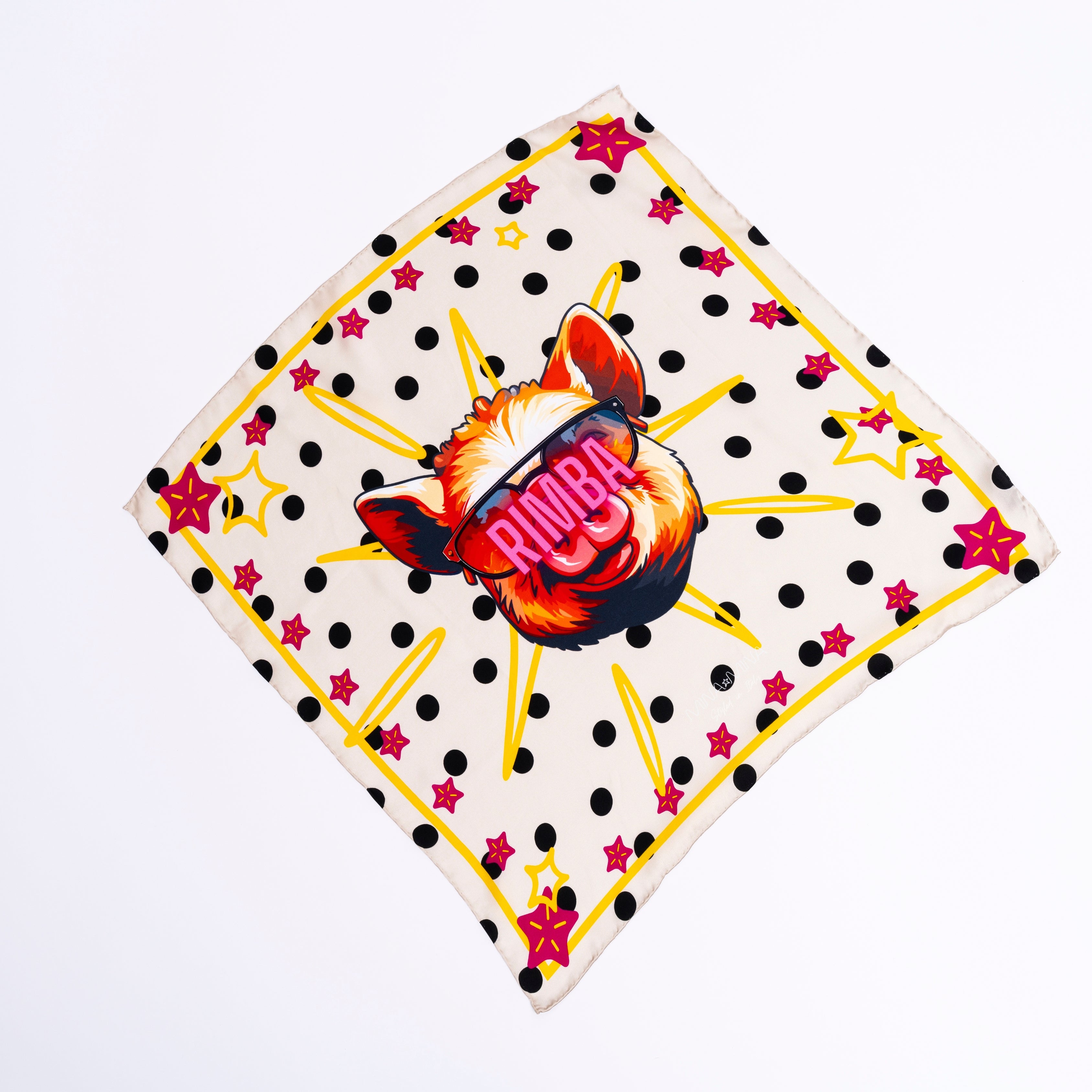 IL MAIALINO RIMBA - Foulard 100% Seta