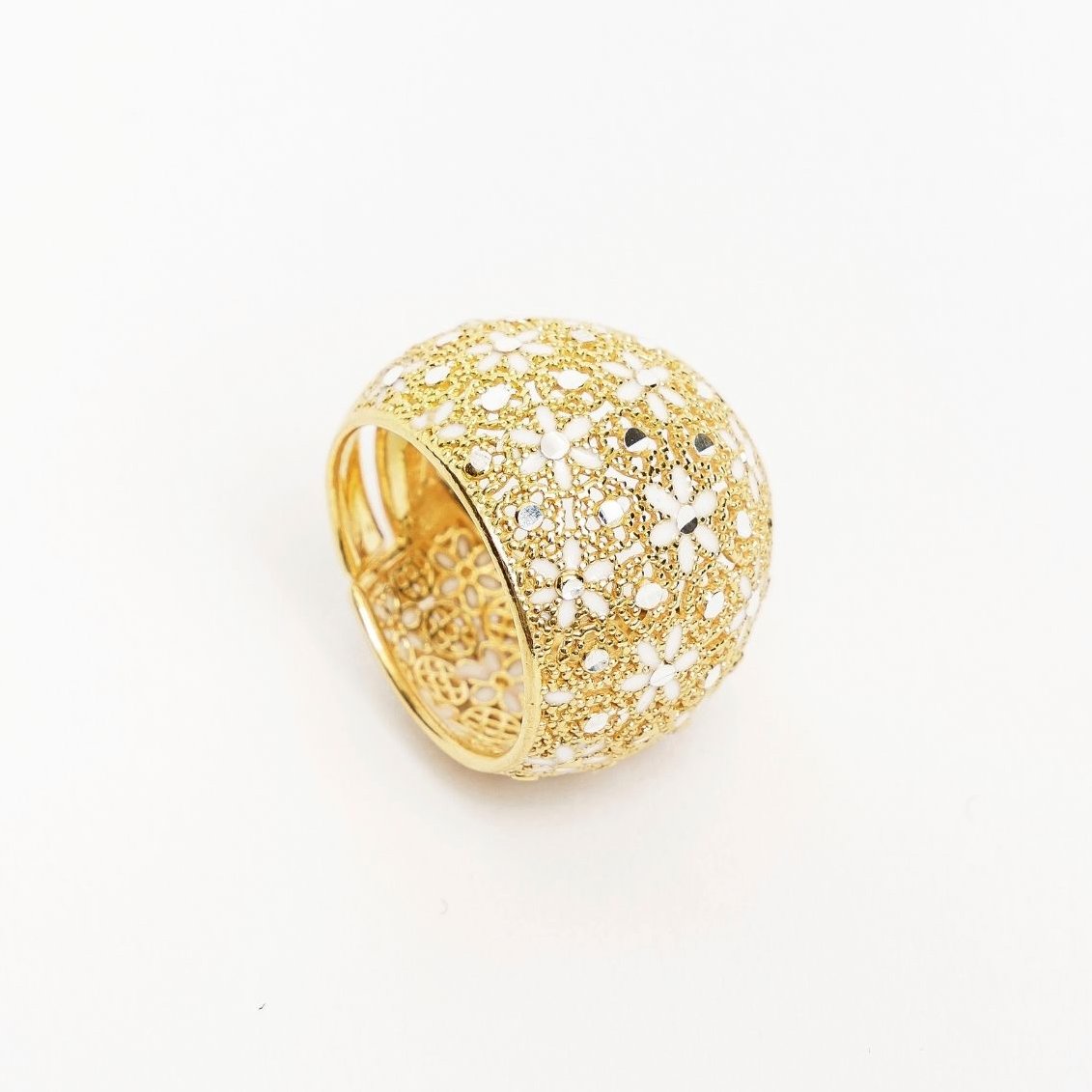 ANELLO IN ARGENTO "GOLD CRUSH"