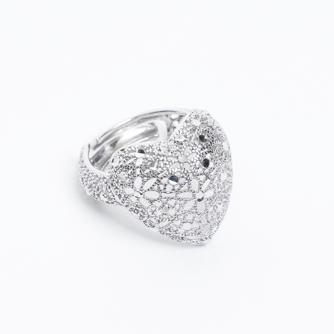 ANELLO CUORE IN ARGENTO "CUORE GROSSO"