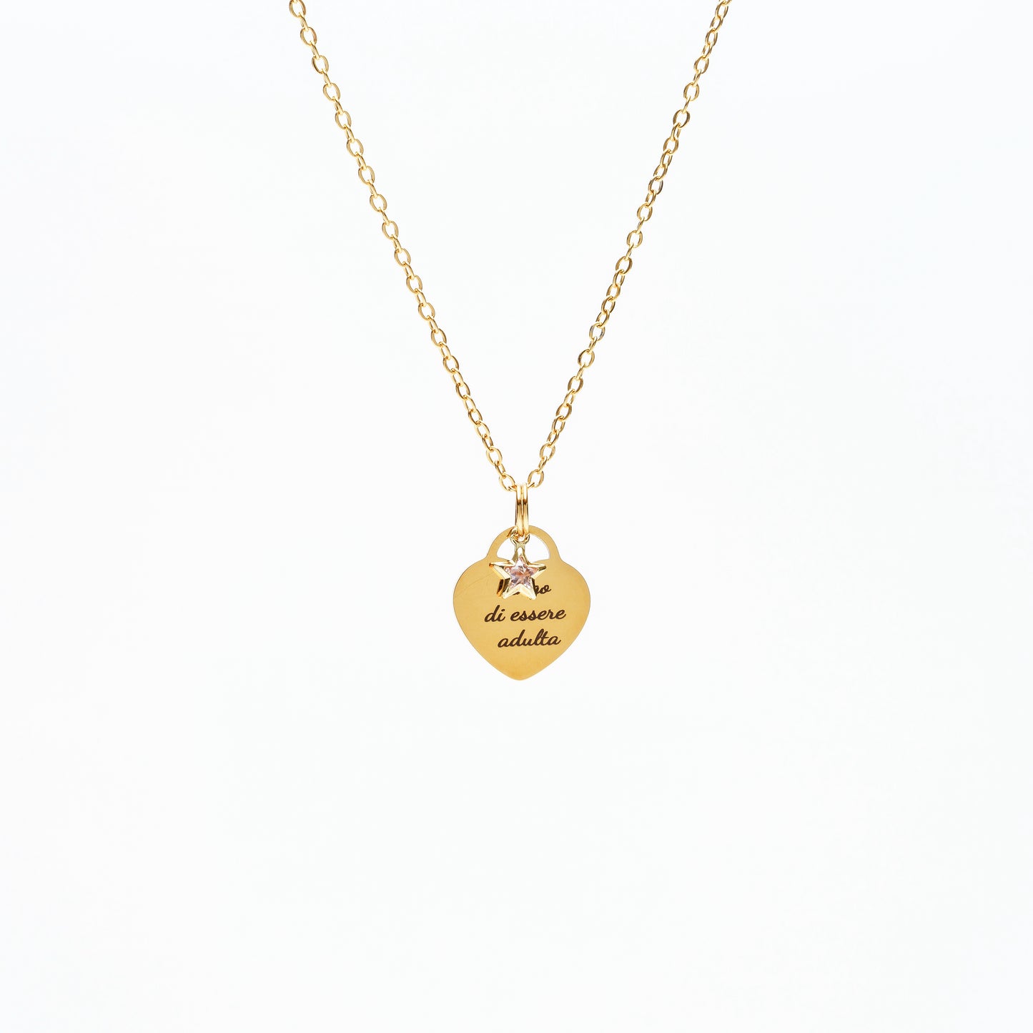 Collana in acciaio con ciondolo personalizzabile