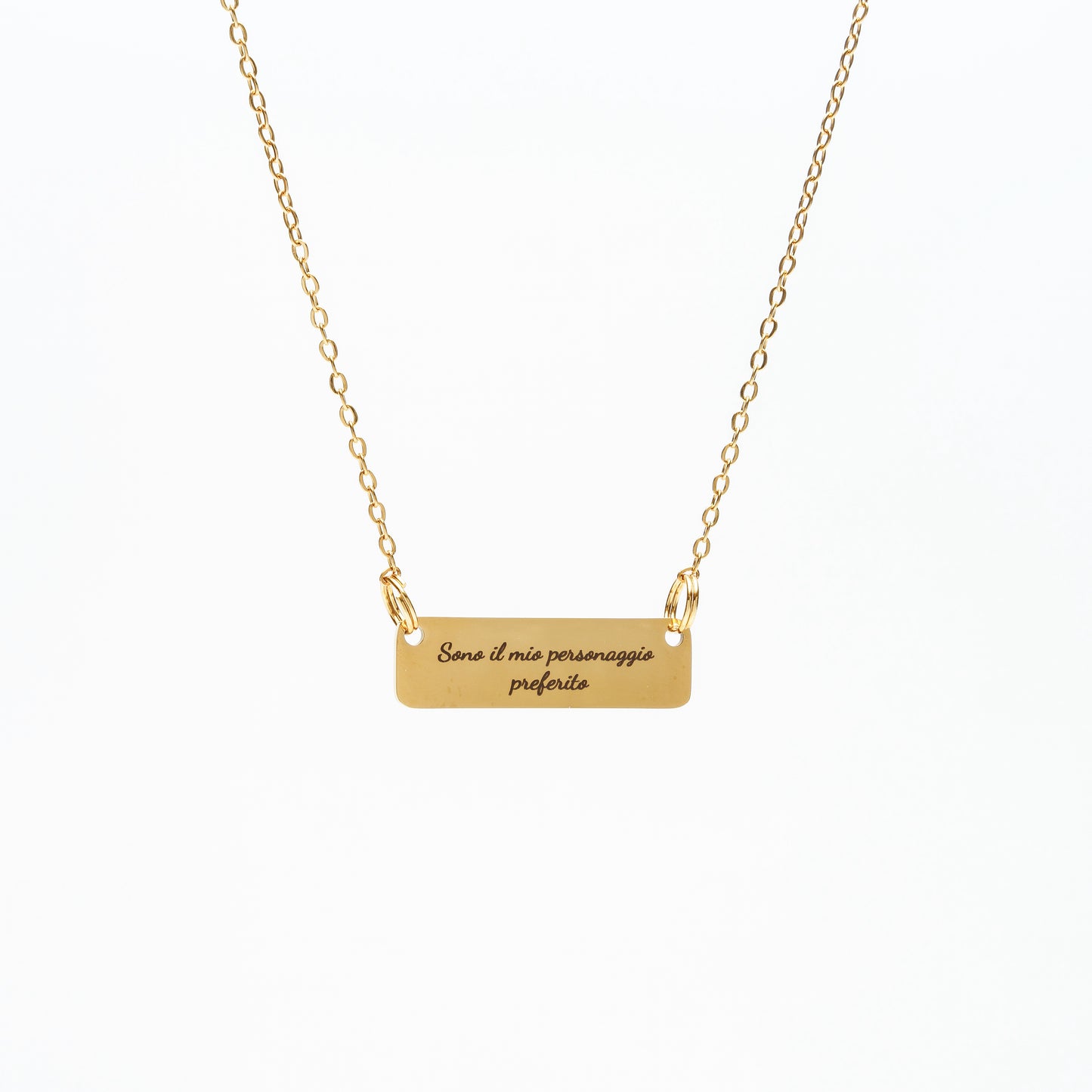 Collana in acciaio con ciondolo personalizzabile