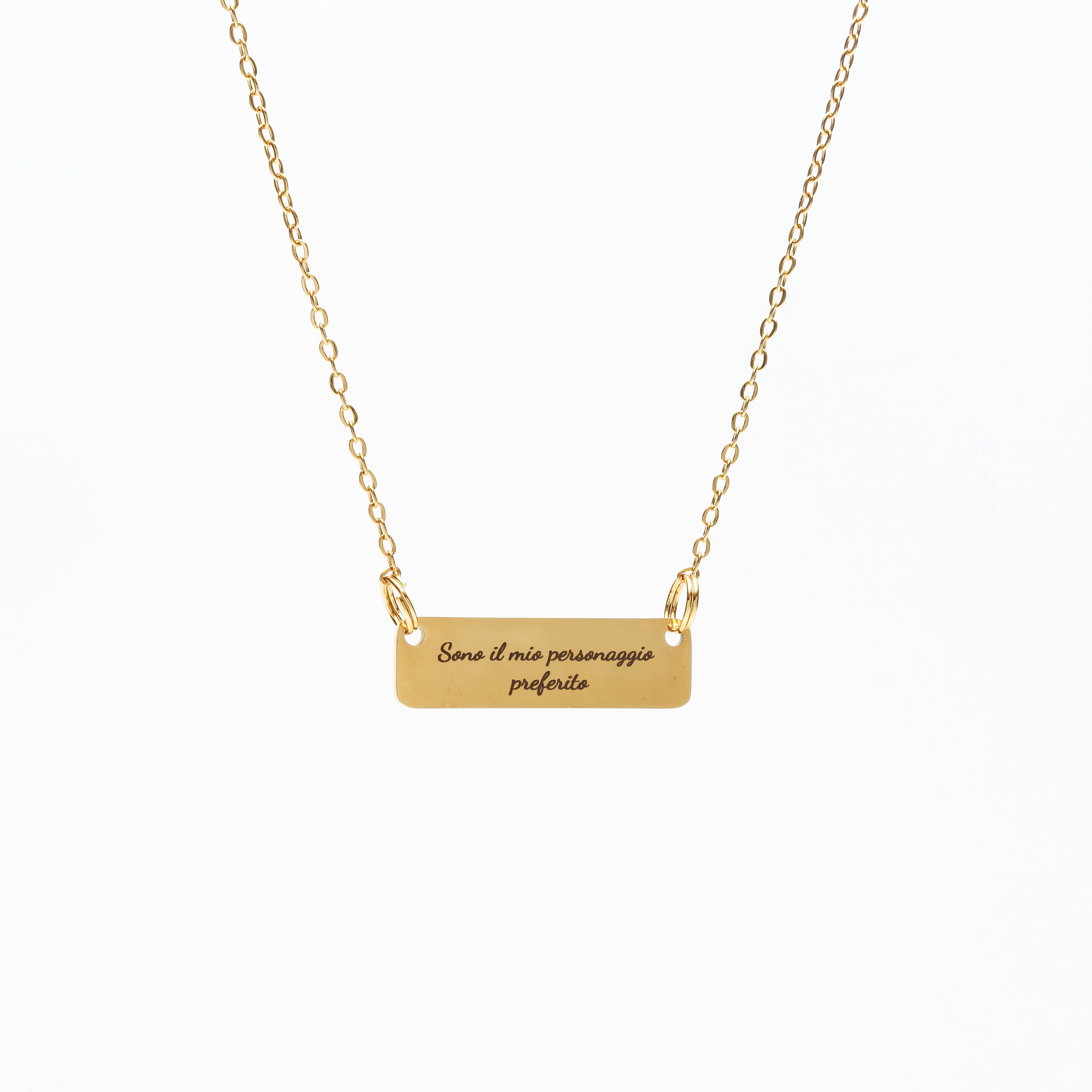 Collana in acciaio con ciondolo personalizzabile