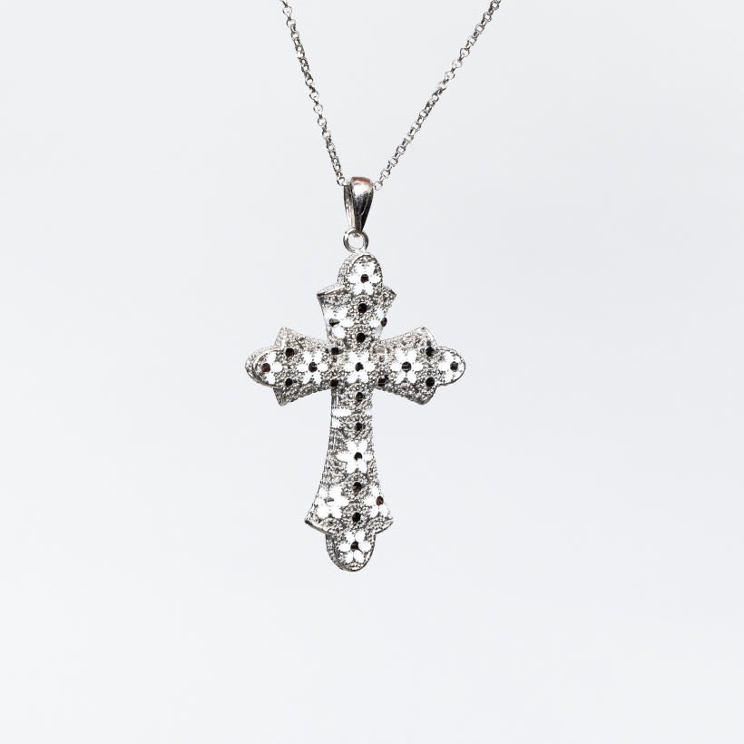 COLLANA CROSS MEDIUM IN ARGENTO