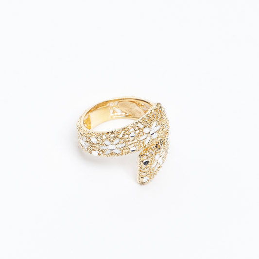 925 Silver Filigree and Enamel Adjustable Ring
