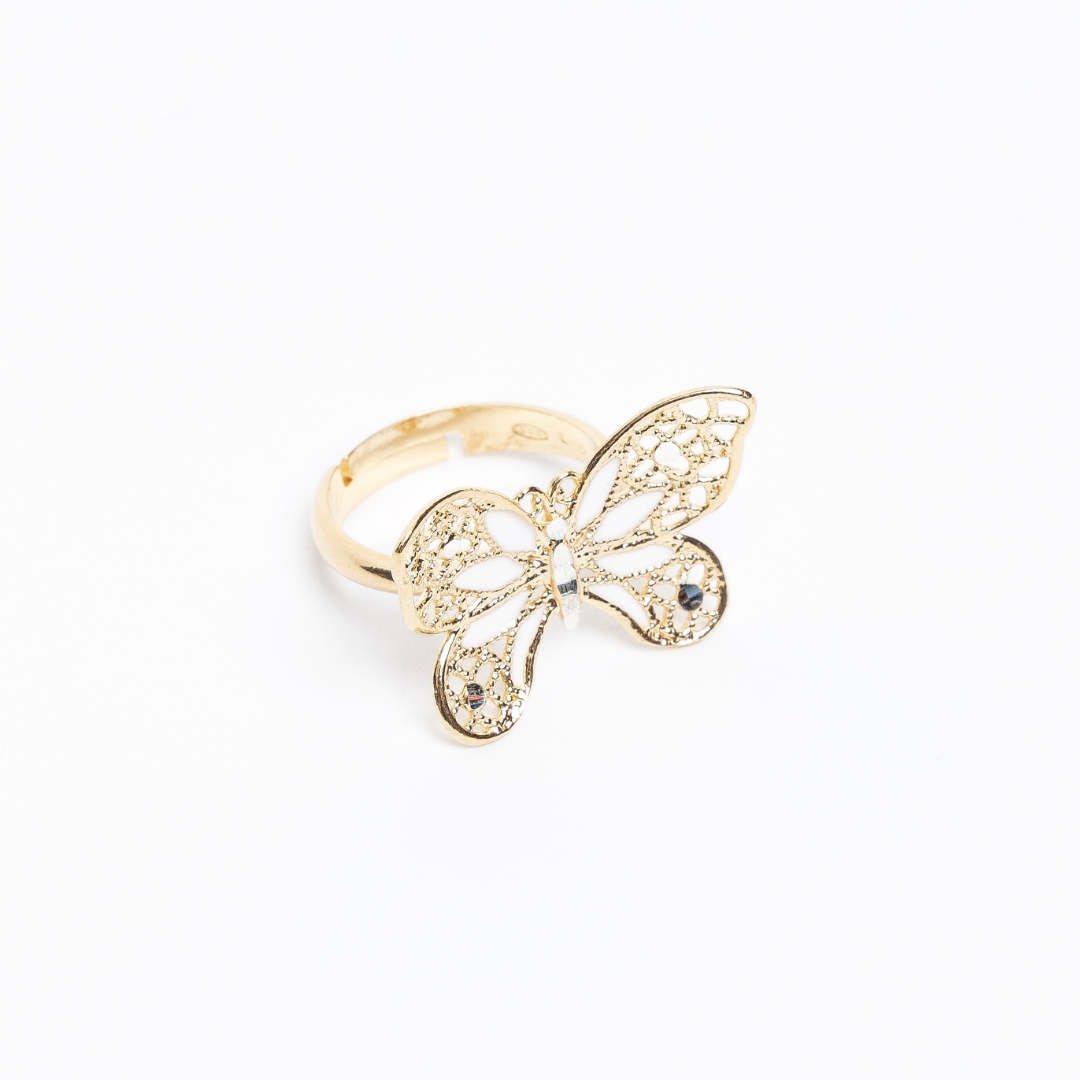 ANELLO FARFALLA REGOLABILE IN ARGENTO "JUST WING ME"