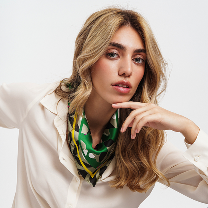 IL CORVO FELICE - Foulard 100% Seta