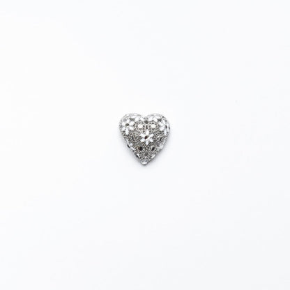 925 Silber Filigran und Emaille Herz Ohrringe