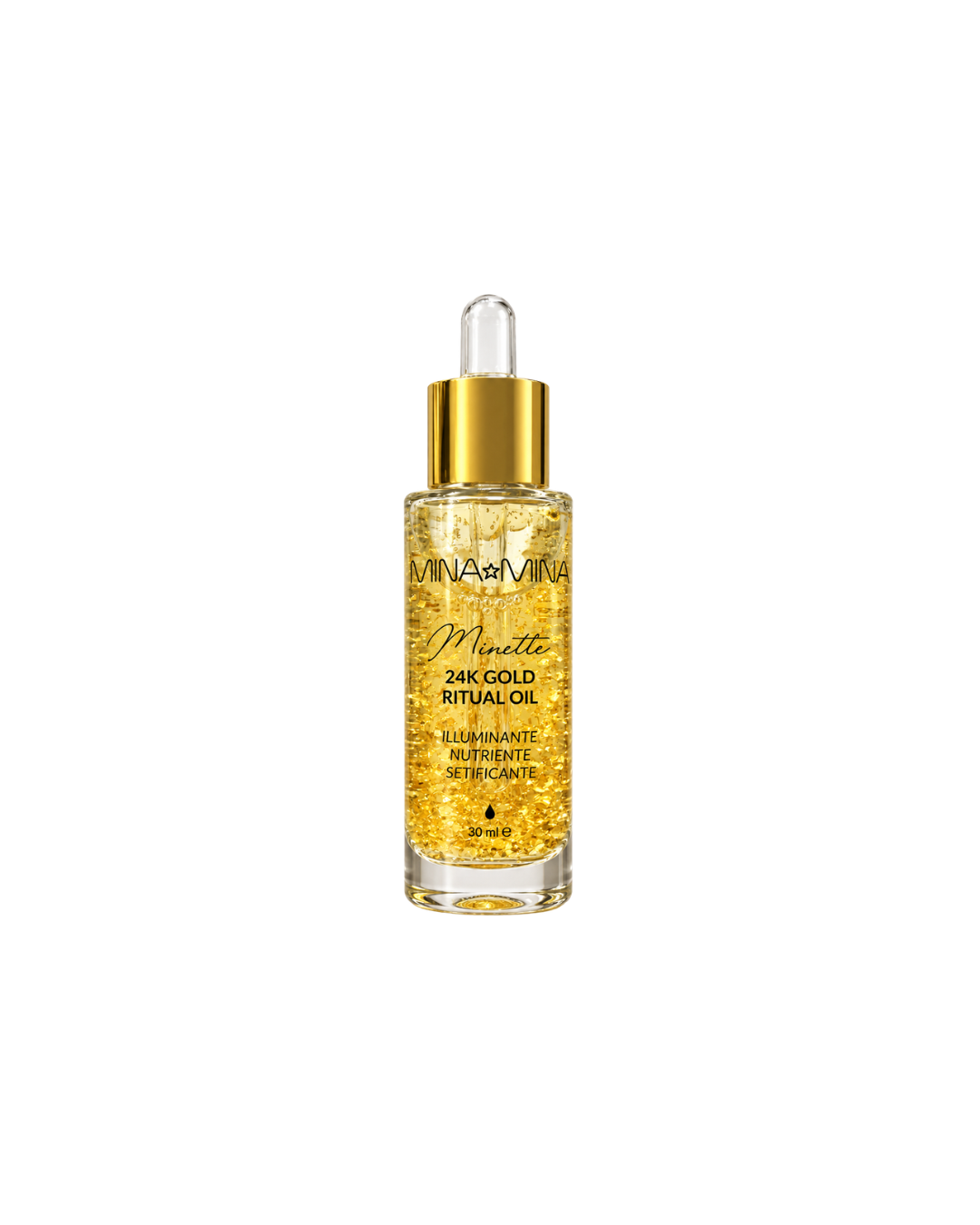 OLIO VISO COLLO DÉCOLLETÉ CON SCAGLIE D'ORO - MINETTE