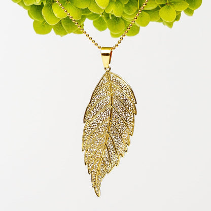 Blatt Halskette