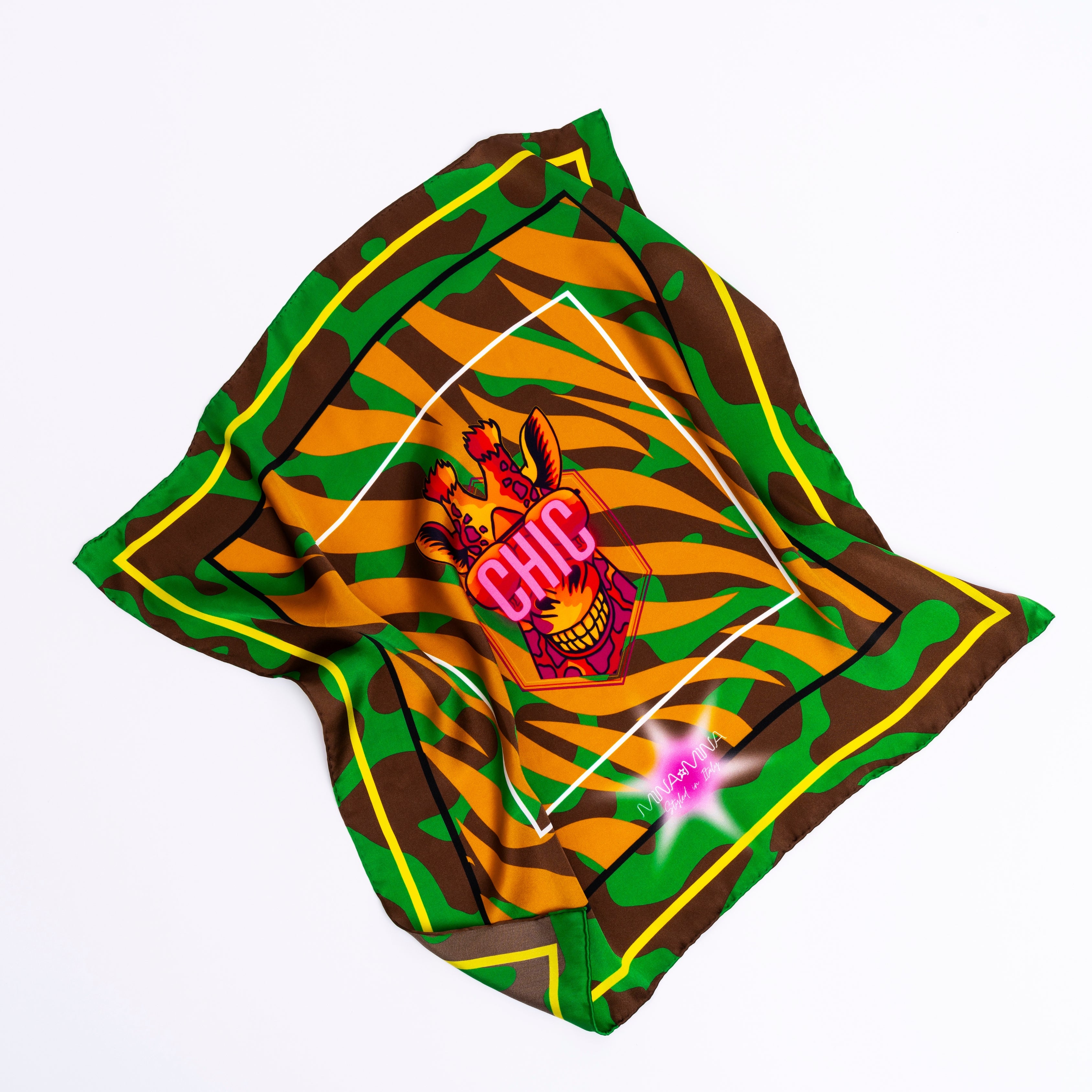LA GIRAFFA CHIC - Foulard 100% Seta