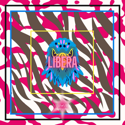 L'Aquila LIBERA - Foulard 100% Seta