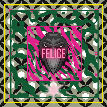 IL CORVO FELICE - Foulard 100% Seta
