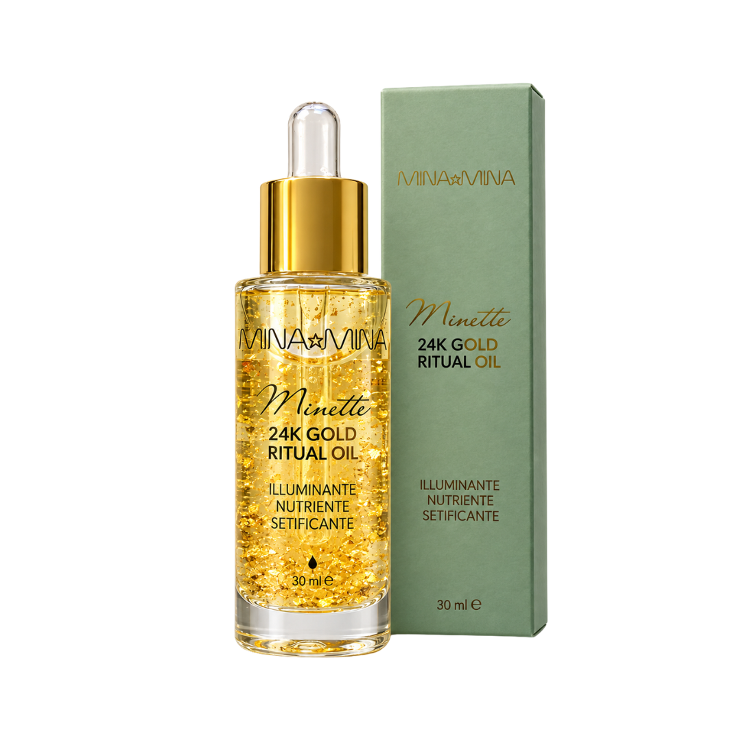 OLIO VISO COLLO DÉCOLLETÉ CON SCAGLIE D'ORO - MINETTE