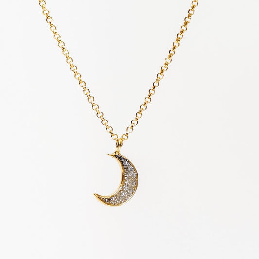 Collana Argento 925 Luna Glitter