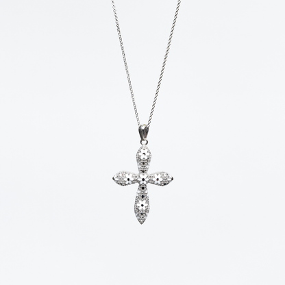 COLLANA CROCE IN ARGENTO 925 - "DARK SANTA"