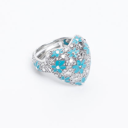 SILVER HEART RING