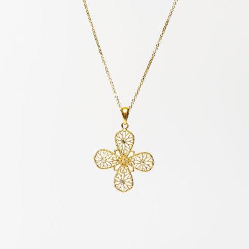 COLLANA CROCE IN ARGENTO 925 - "AMEN CHIC"