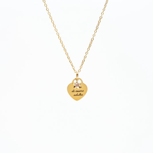 Collana in acciaio con ciondolo personalizzabile