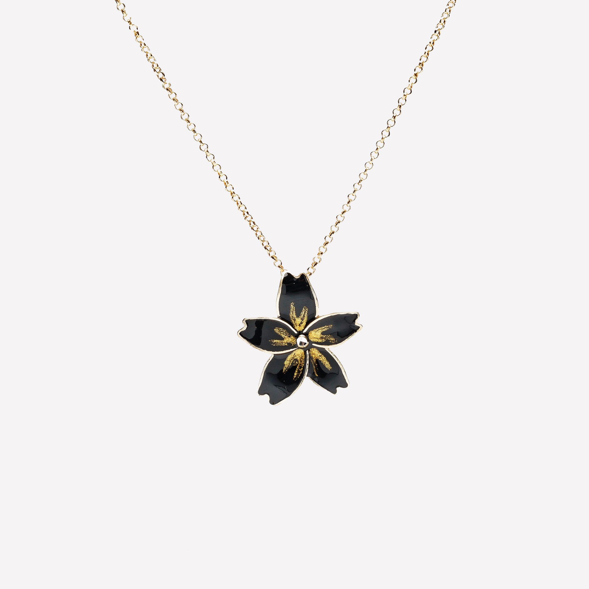 COLLANA FIORE PETALI IN ARGENTO 925