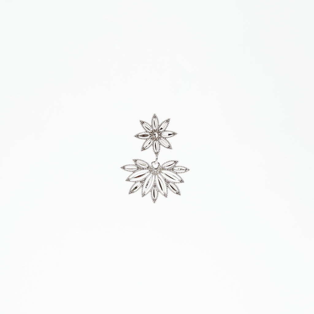 ORECCHINO FIORE E SPIGA LOBO IN ARGENTO 925