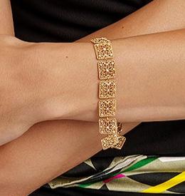 925 Silber Armband Filigran Quadrate