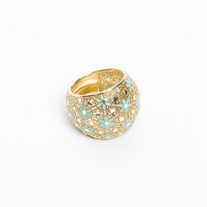 ANELLO IN ARGENTO "GOLD CRUSH"