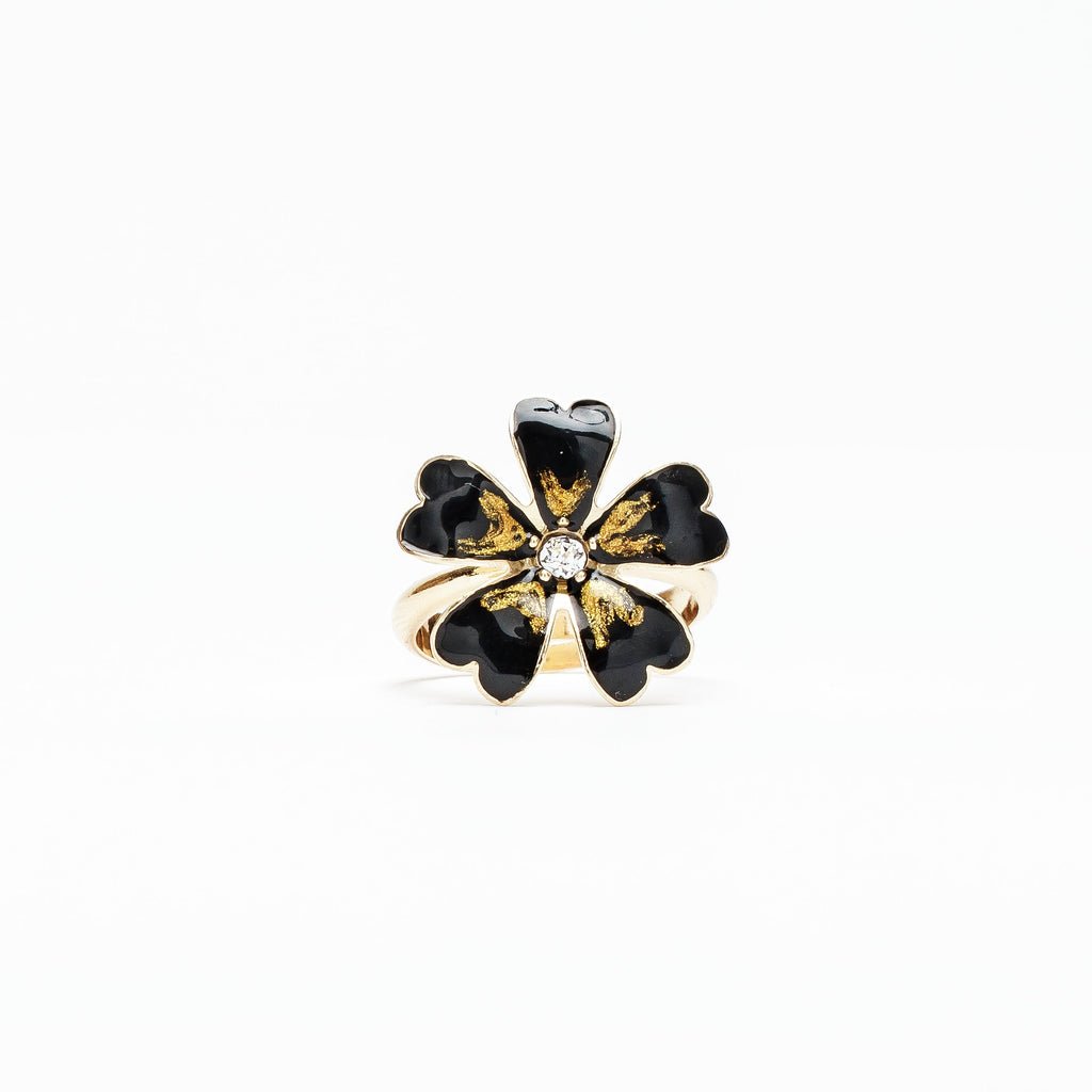 ANELLO PETALO CUORE IN ARGENTO 925