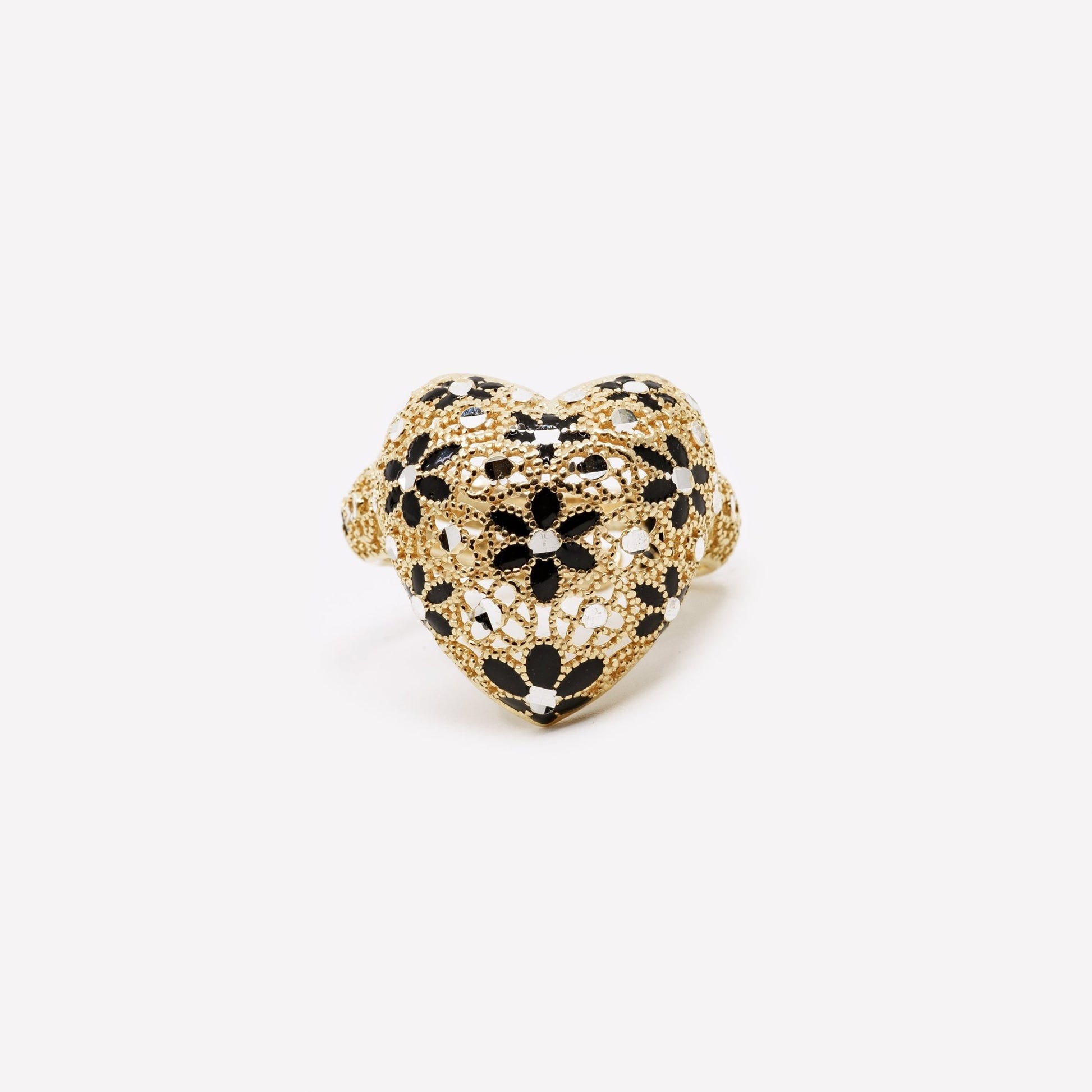 ANELLO CUORE GRANDE REGOLABILE FILIGRANA ARGENTO 925 - MINA MINA