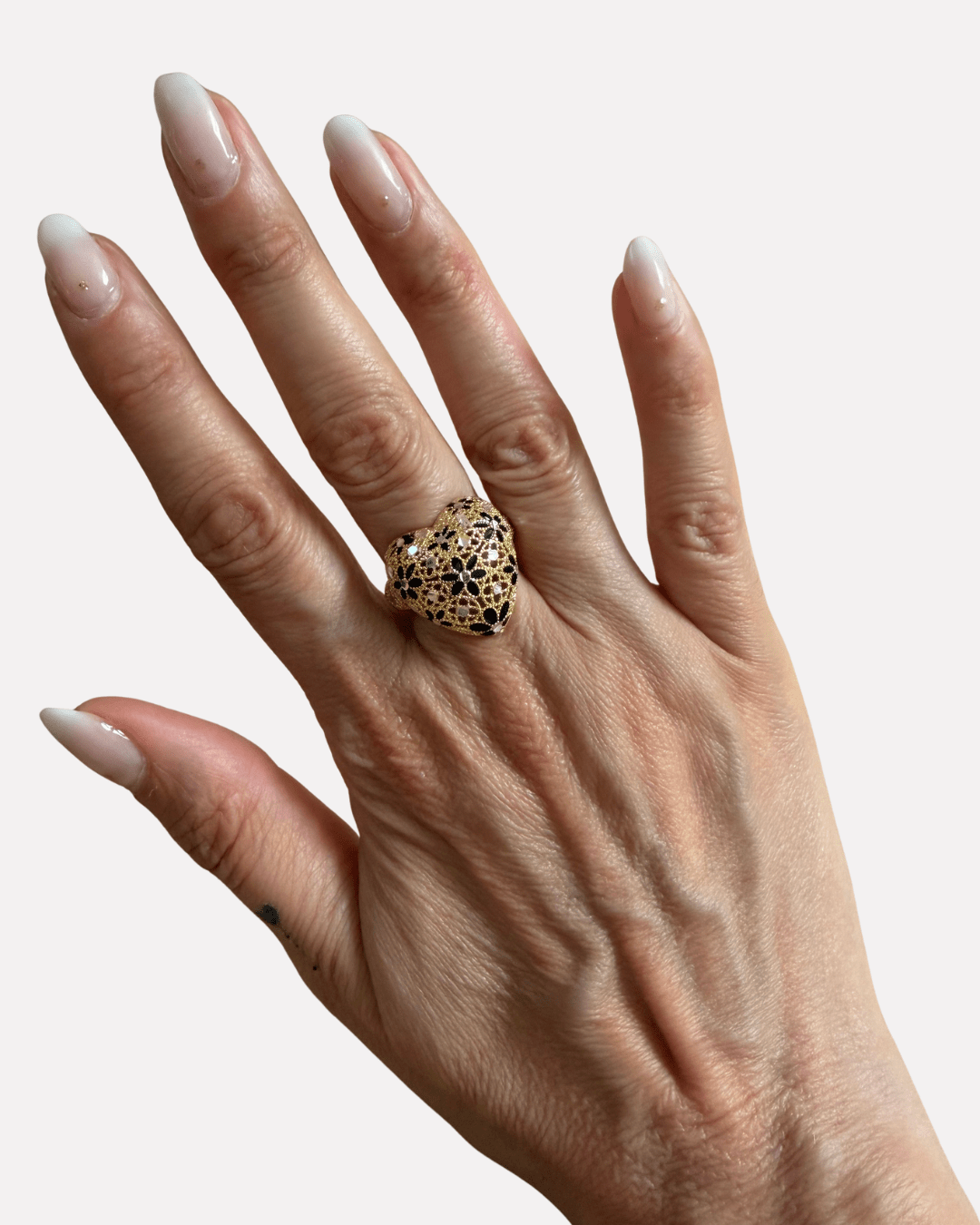 ANELLO CUORE GRANDE REGOLABILE FILIGRANA ARGENTO 925 - MINA MINA