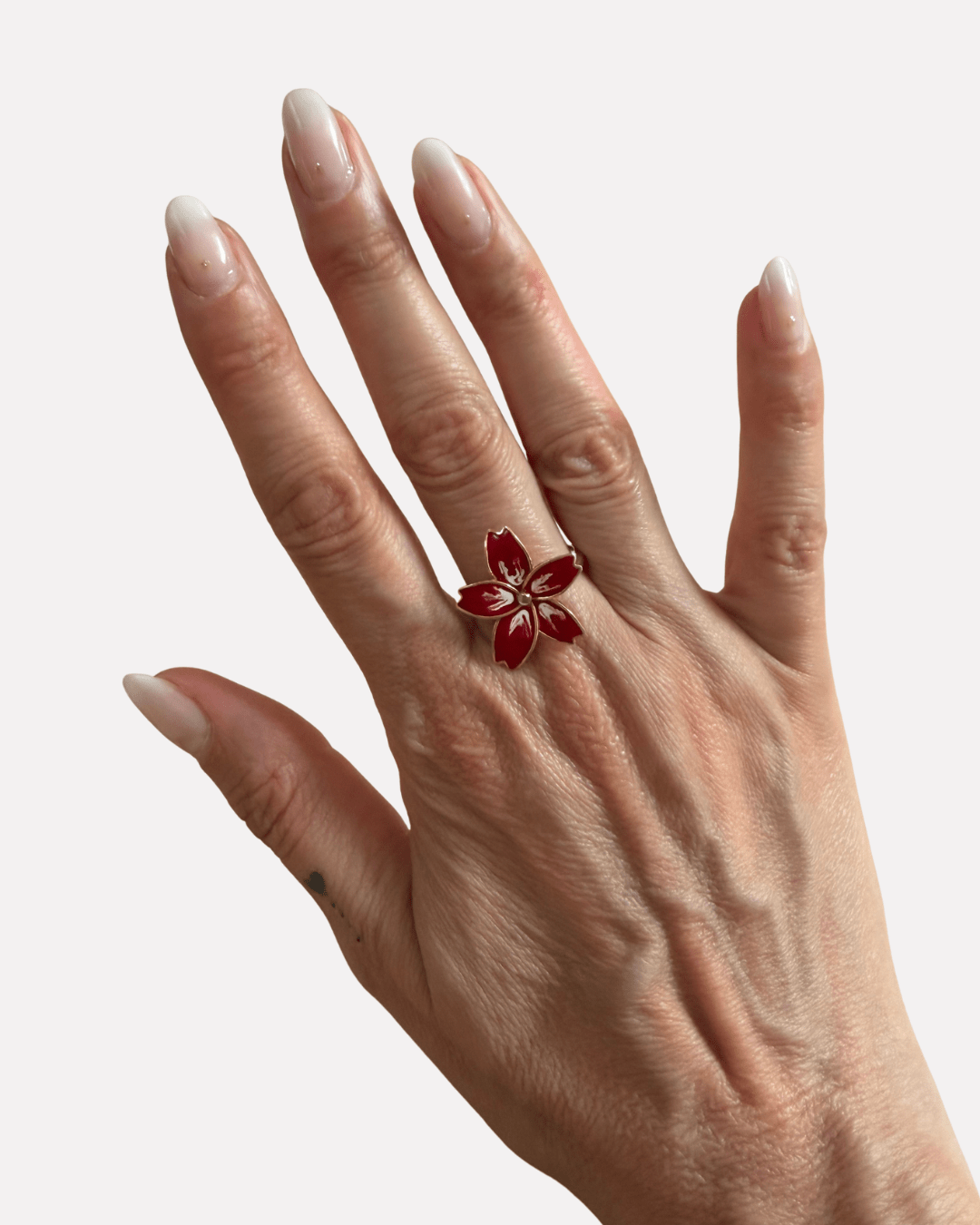 ANELLO FIORE REGOLABILE ARGENTO 925 - MINA MINA
