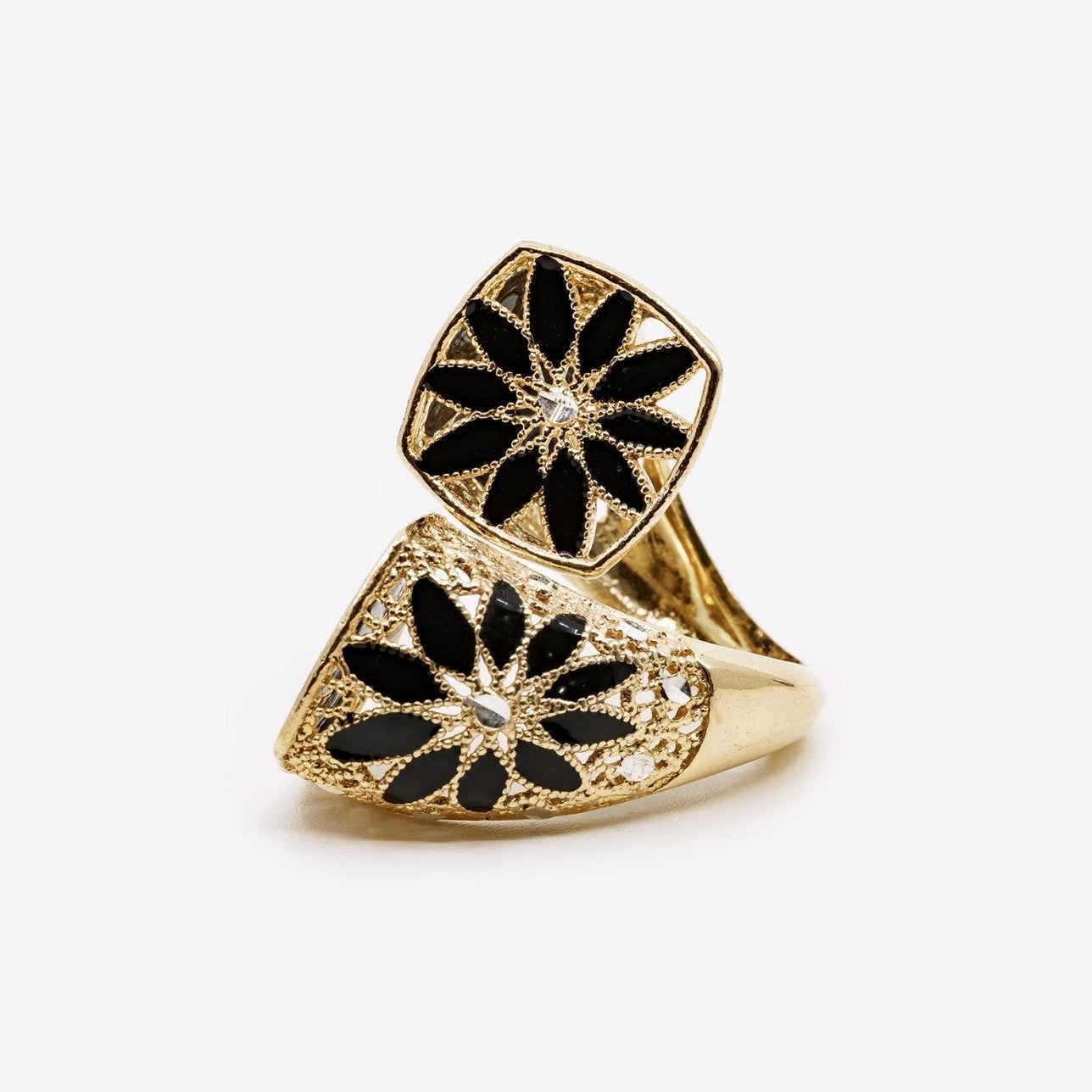 ANELLO MARGHERITA GRANDE REGOLABILE FILIGRANA ARGENTO 925 - MINA MINA
