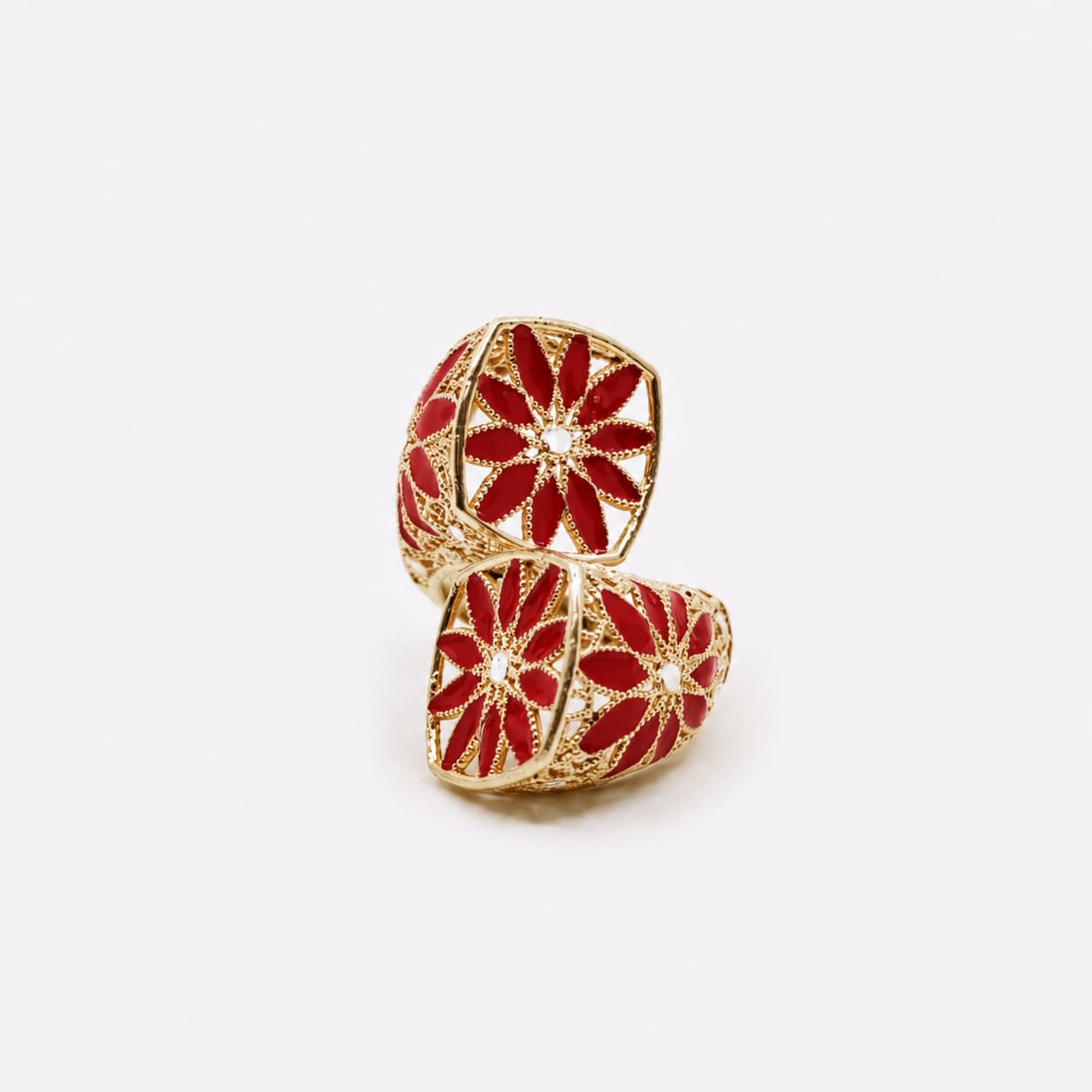 ANELLO MARGHERITA GRANDE REGOLABILE FILIGRANA ARGENTO 925 - MINA MINA