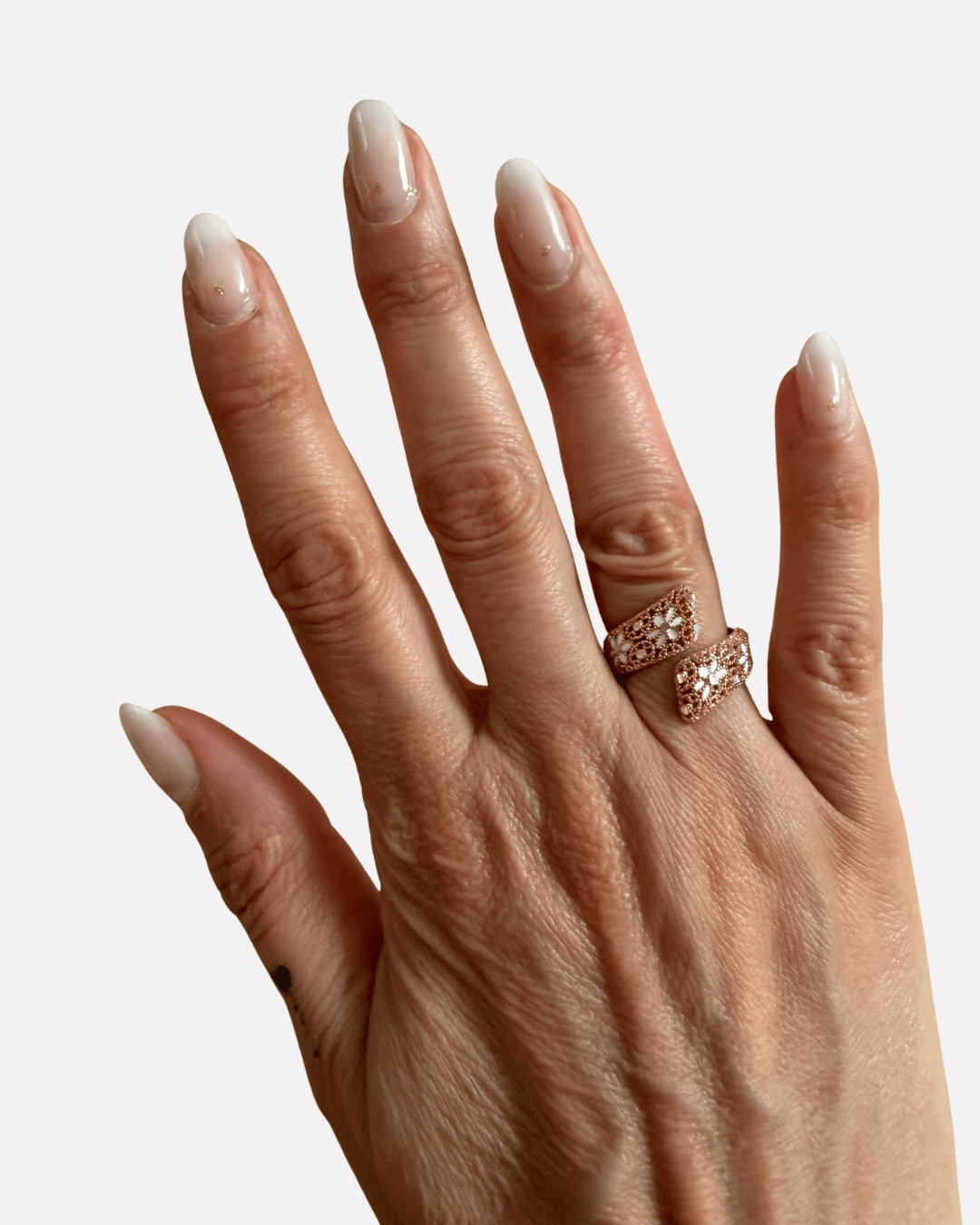 ANELLO REGOLABILE ABBRACCIO FILIGRANA ARGENTO 925 - MINA MINA