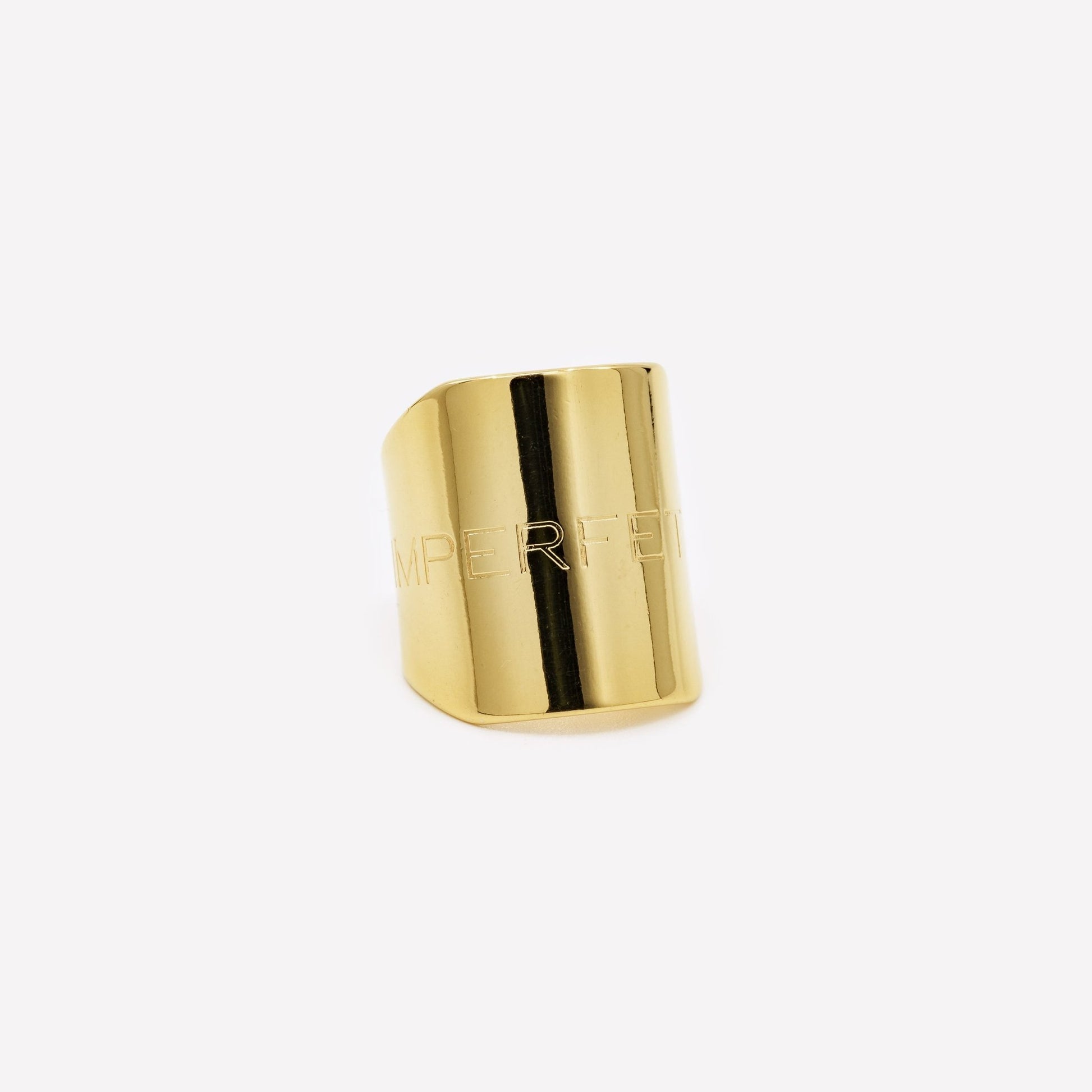 ANELLO REGOLABILE IN OTTONE CON SCRITTA - MINA MINA