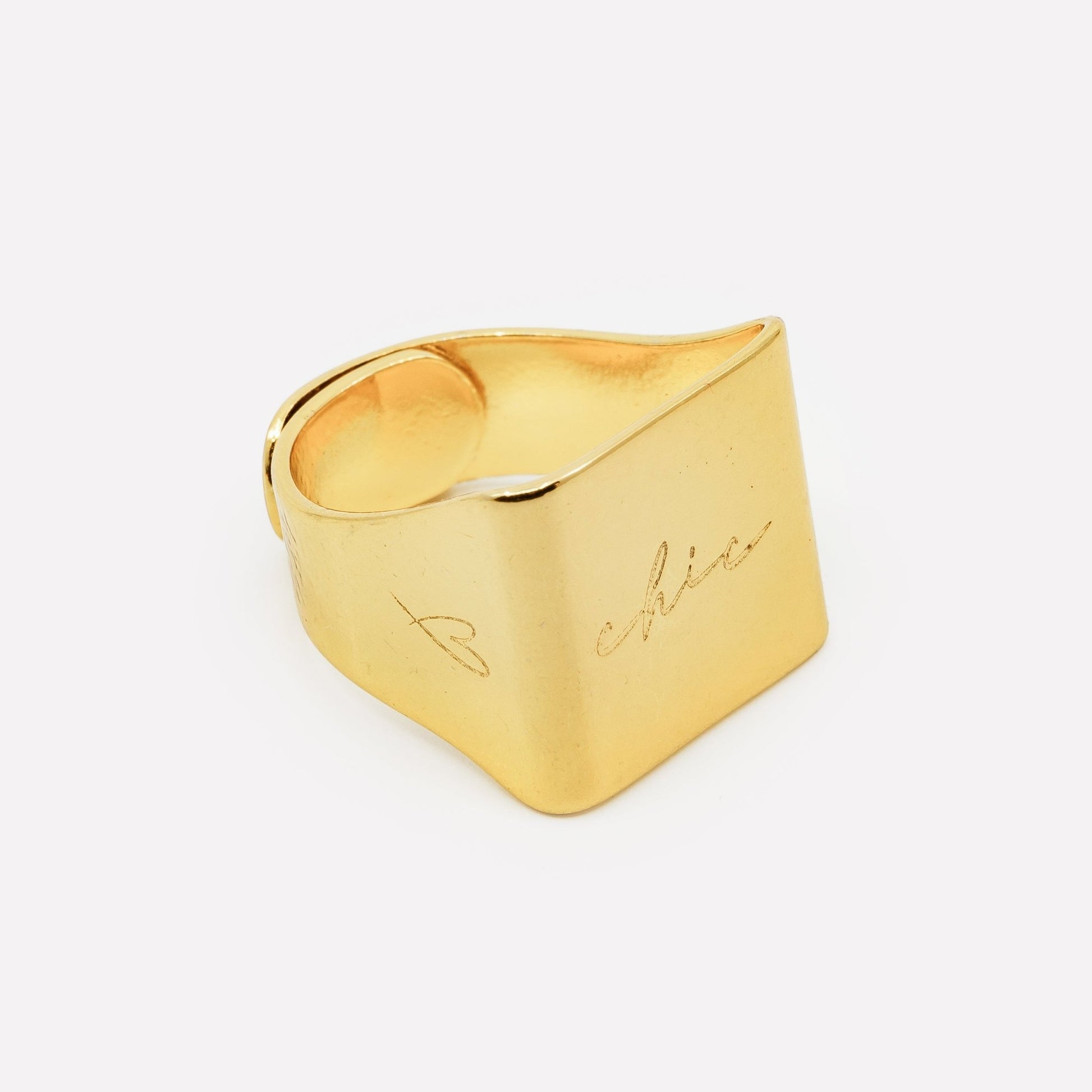ANELLO REGOLABILE IN OTTONE MANIFESTING FORTUNA CHIC - MINA MINA