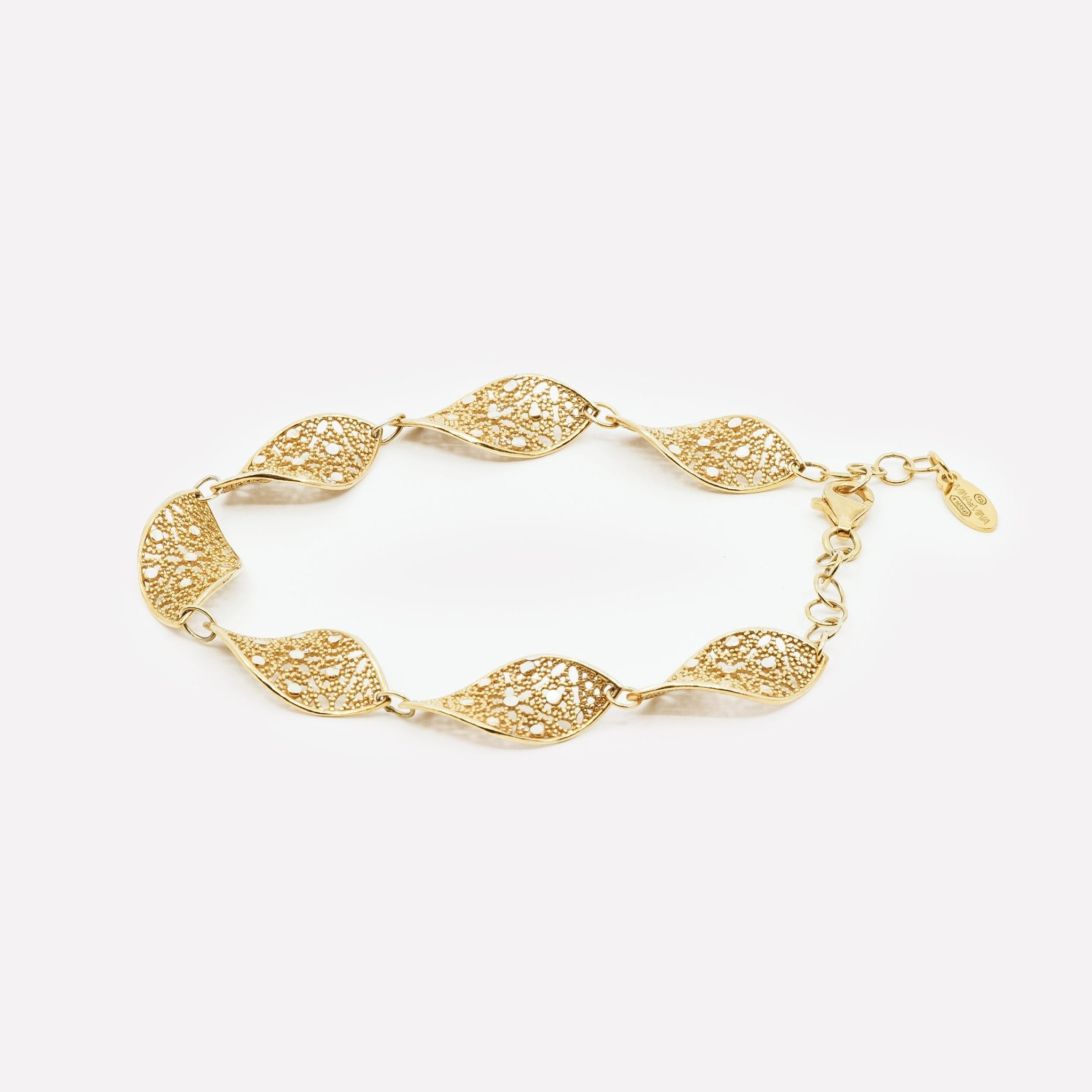 BRACCIALE FOGLIA FILIGRANA ARGENTO 925 - MINA MINA