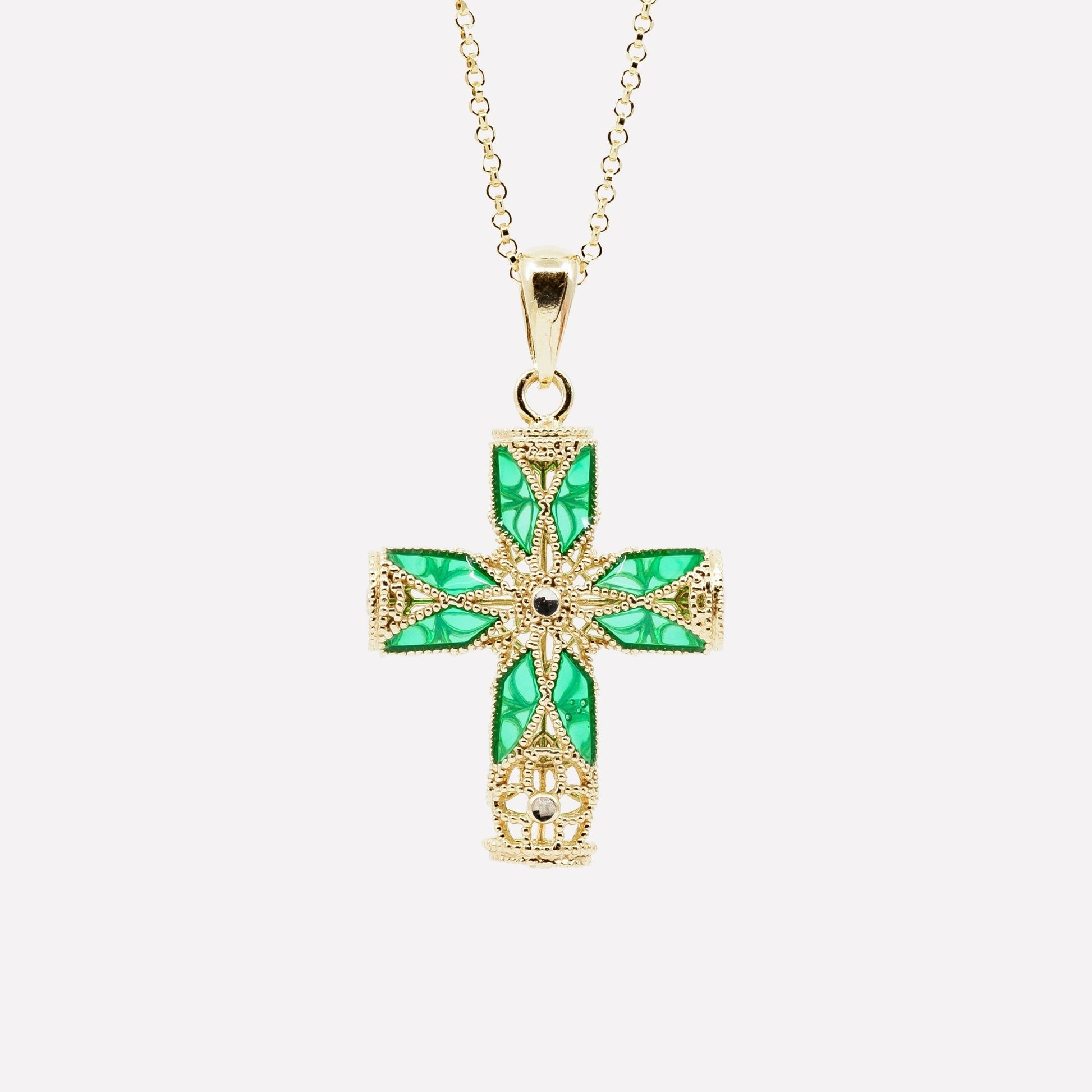 COLLANA CROCE FILIGRANA ARGENTO 925 - MINA MINA