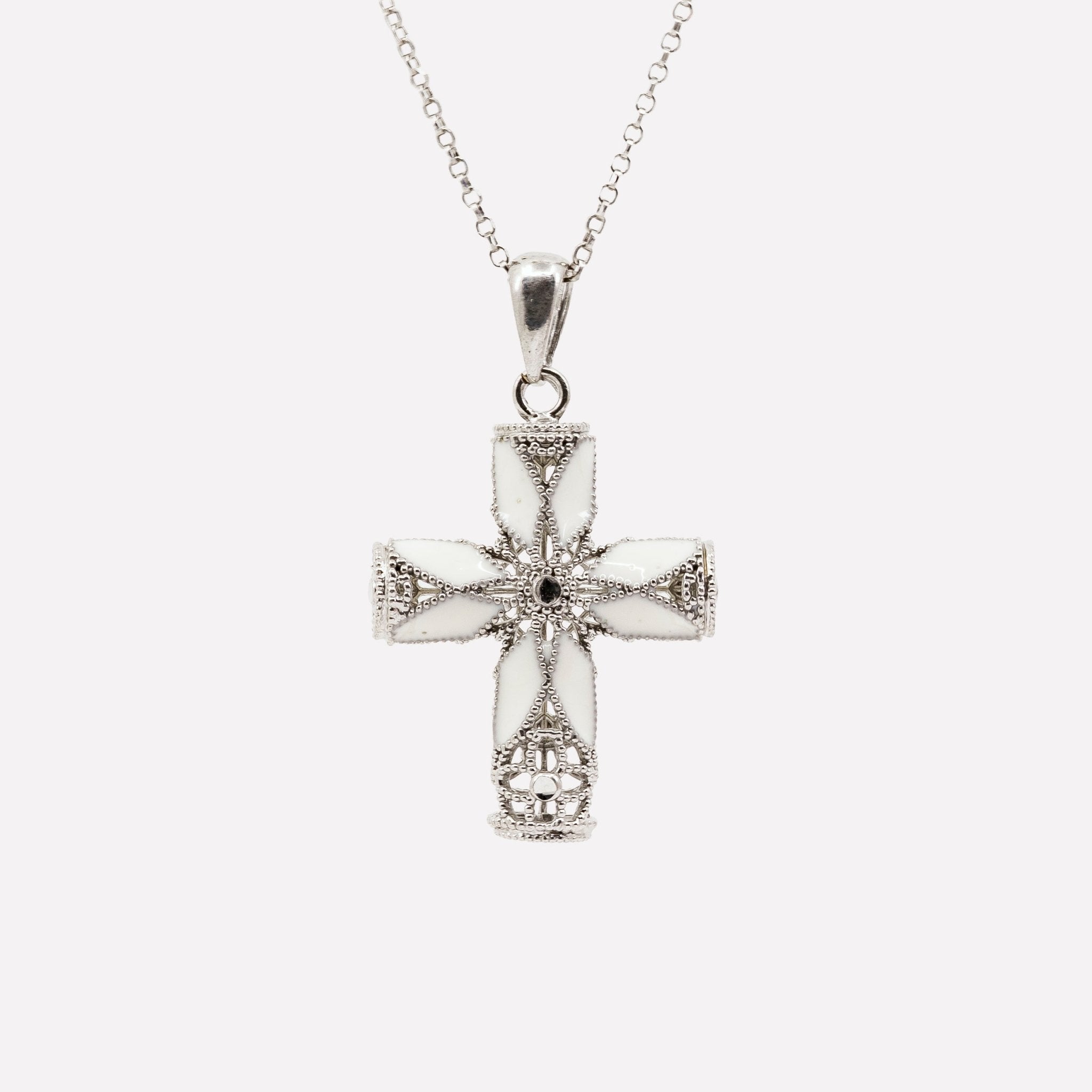 COLLANA CROCE FILIGRANA ARGENTO 925 - MINA MINA