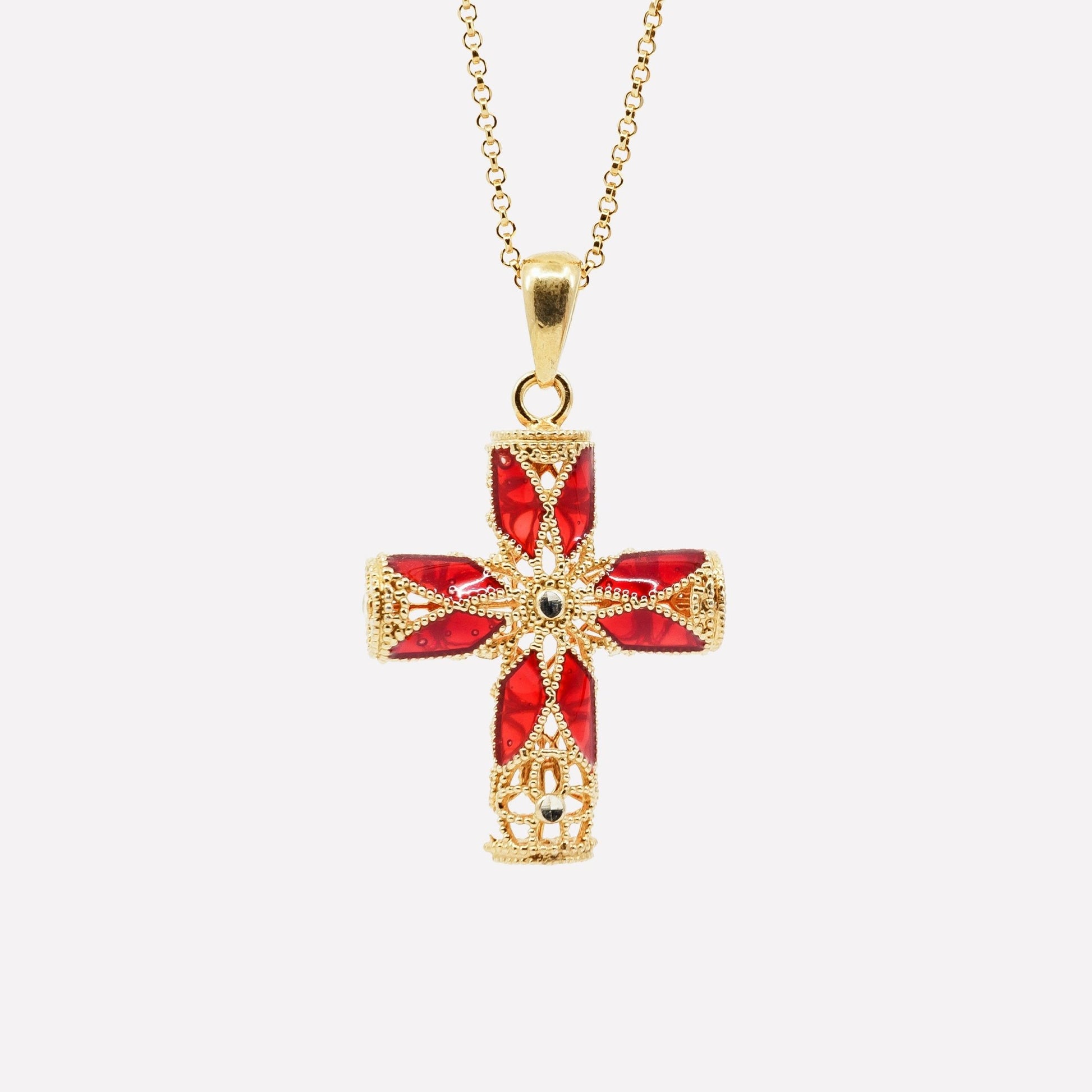 COLLANA CROCE FILIGRANA ARGENTO 925 - MINA MINA