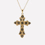 COLLANA CROCE MEDIA FILIGRANA ARGENTO 925 - MINA MINA