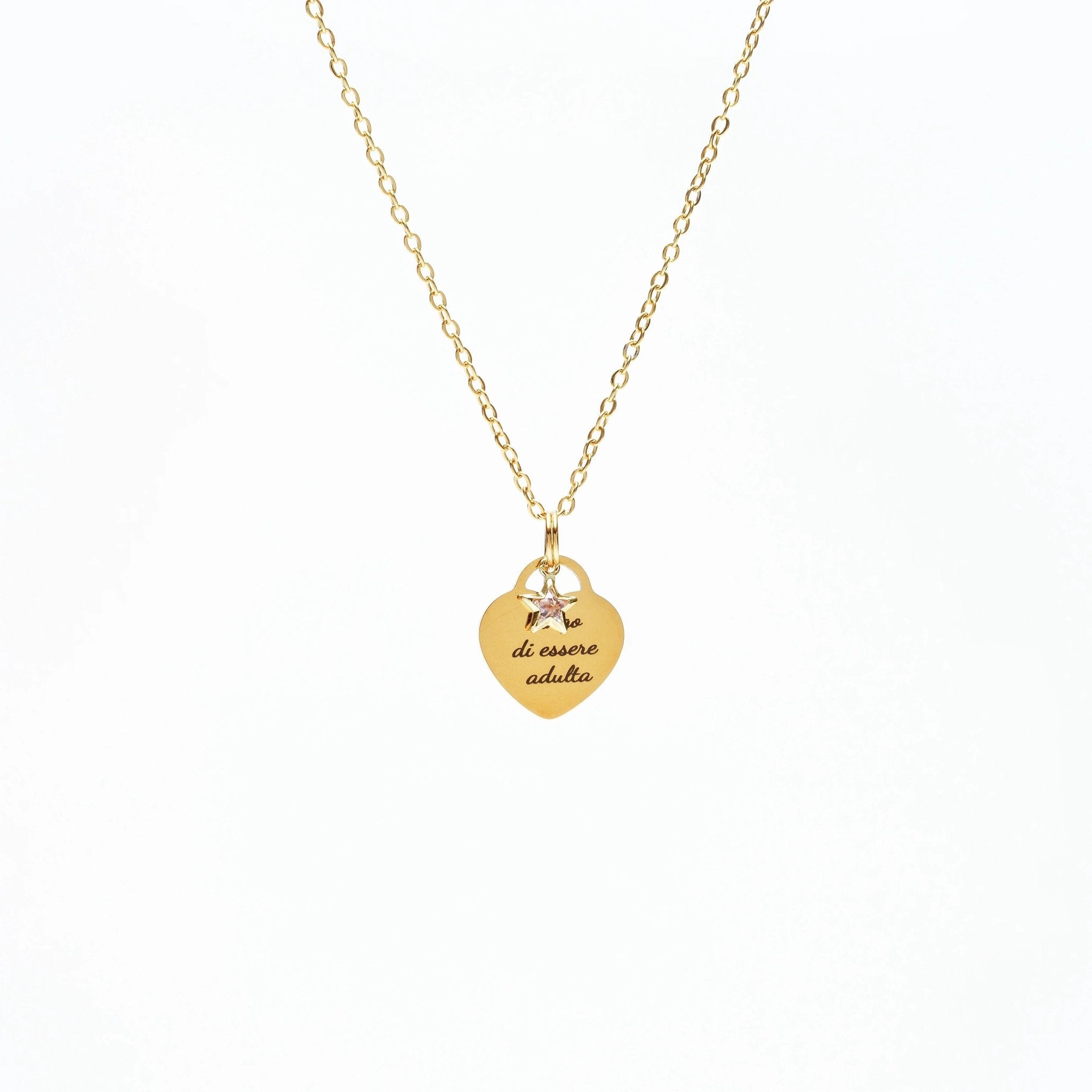 Collana in acciaio con ciondolo personalizzabile - MINA MINA