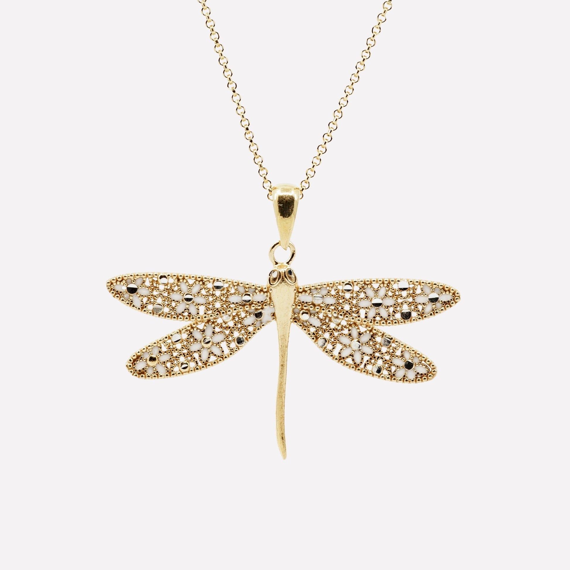COLLANA PENDENTE LIBELLULA FILIGRANA ARGENTO 925 - MINA MINA