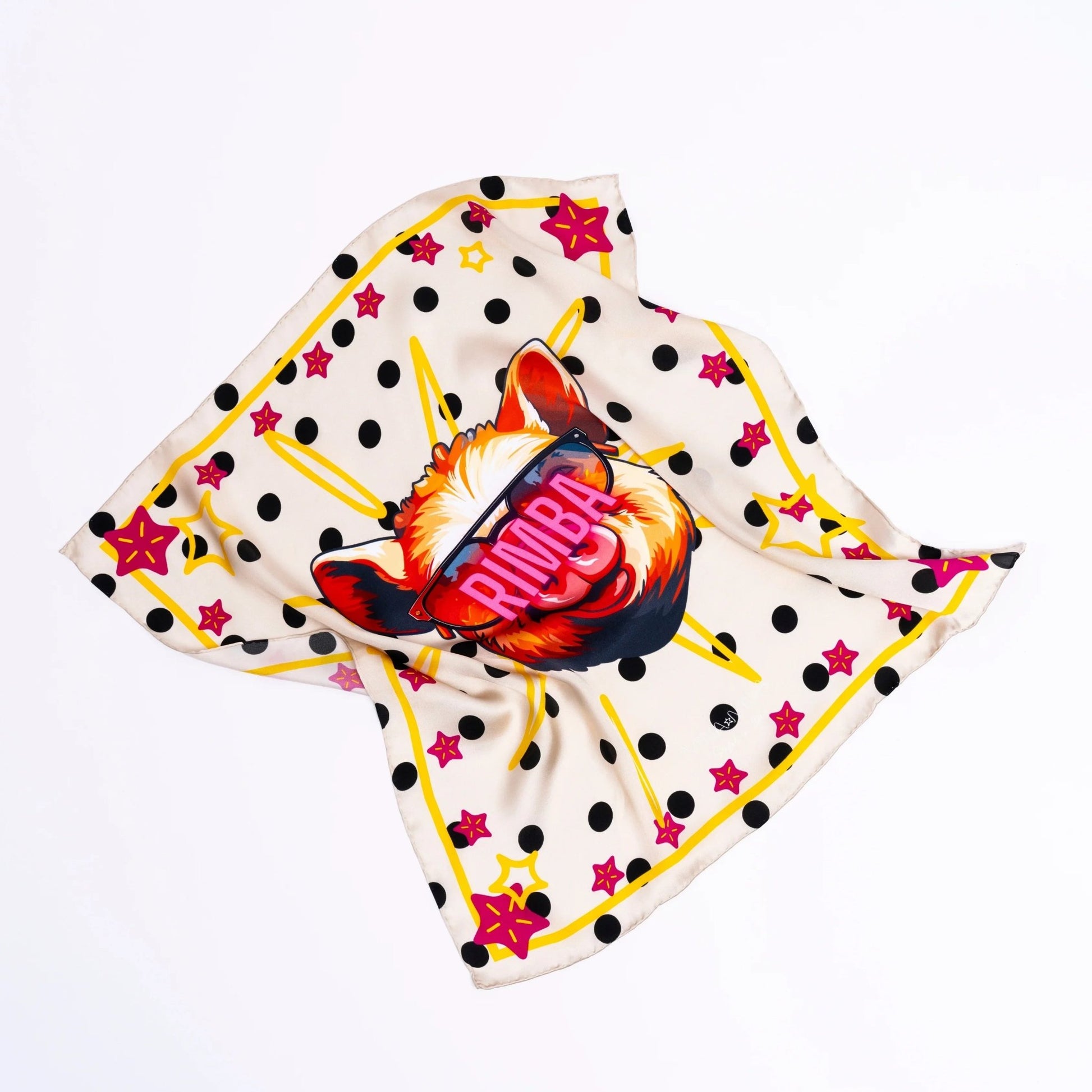 FOULARD 100% SETA CON MAIALINO - MINA MINA