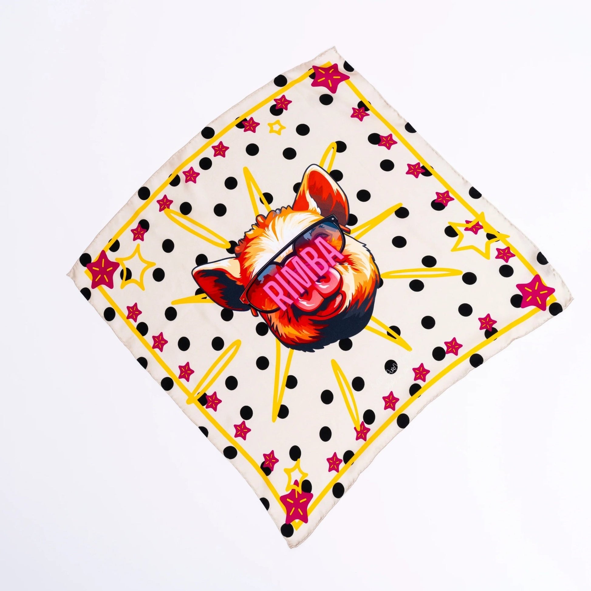 FOULARD 100% SETA CON MAIALINO - MINA MINA