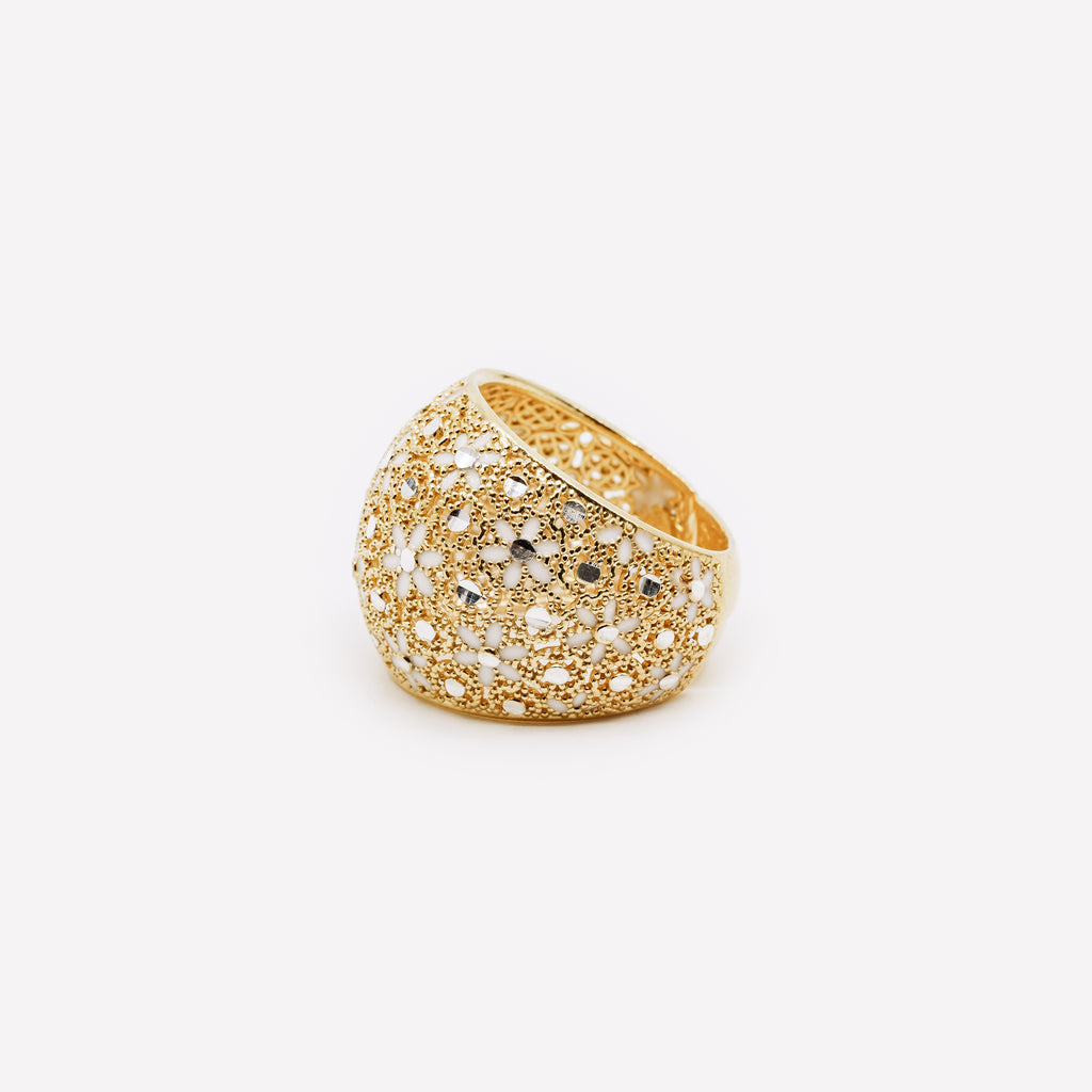 ANELLO IN ARGENTO "GOLD CRUSH"