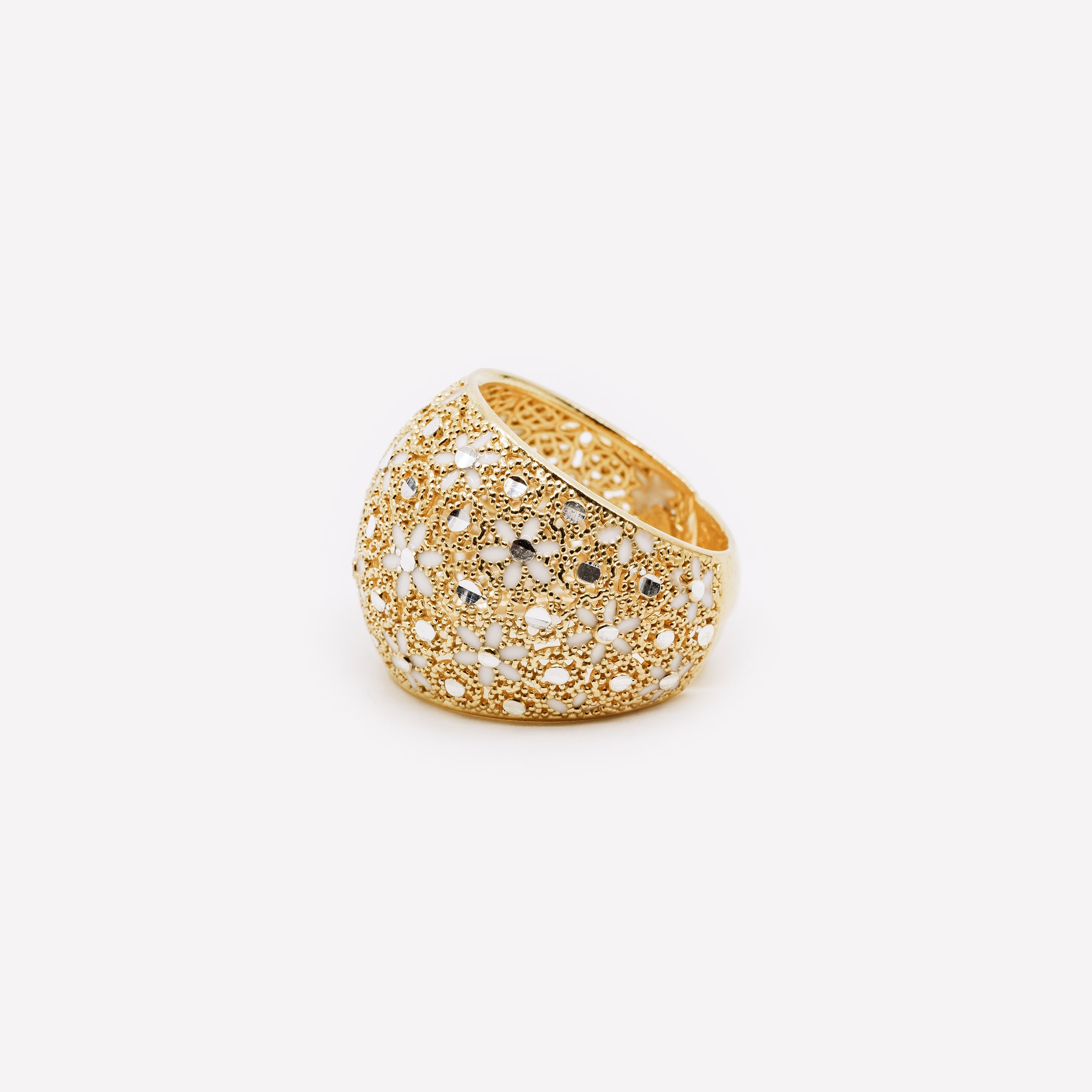 ANELLO IN ARGENTO "GOLD CRUSH"